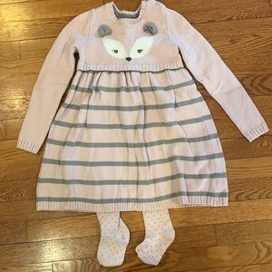 💖 Cute fox dress! Size med 5/6